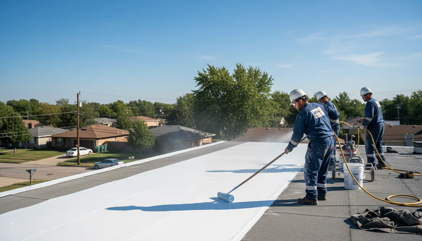 Commercial roof coating in Waldron, KS near me